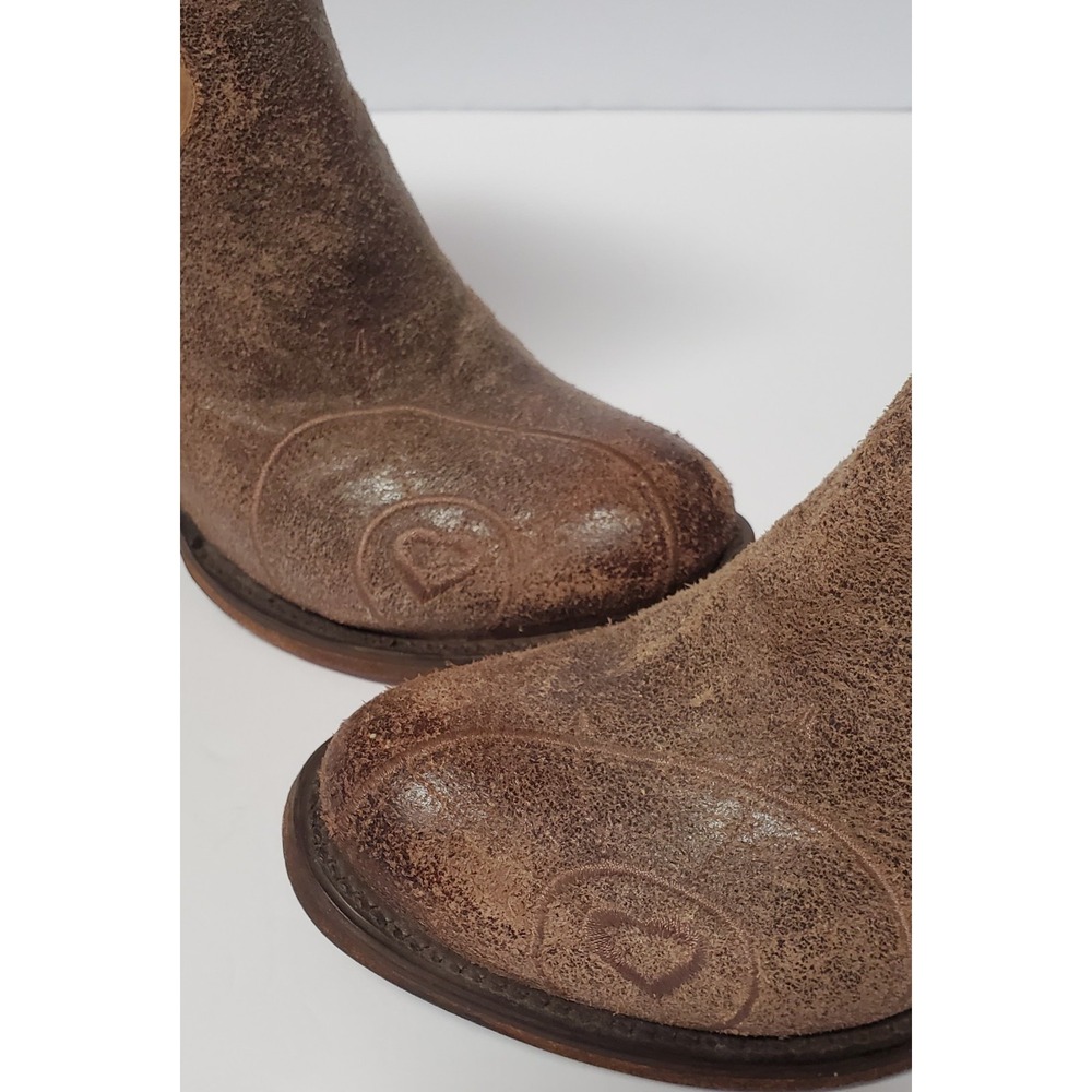 Junk Gypsy by Lane Wander Booties 6.5 Mexico Tan Leather/Suede Embroidered Arrow - Picture 4 of 16